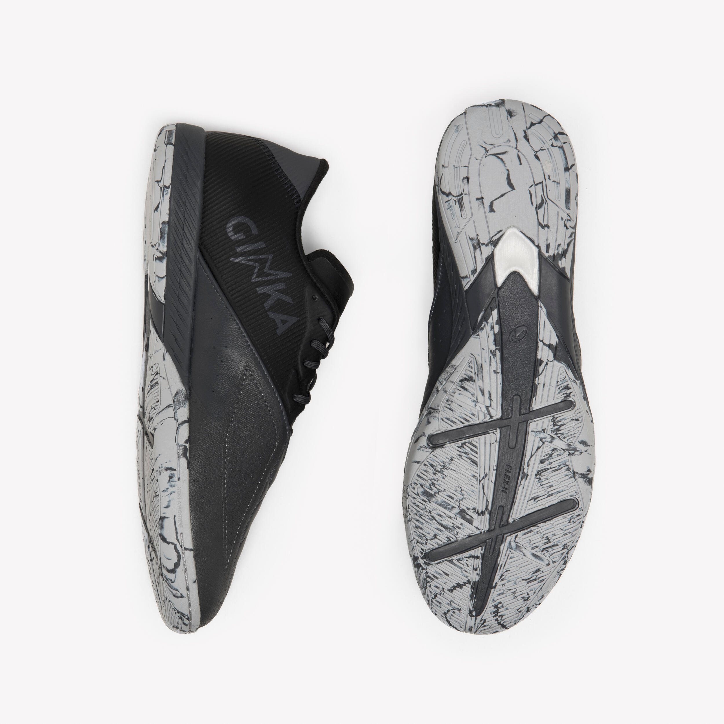 Adult Futsal Shoes Ginka Pro V2 - Grey/Black