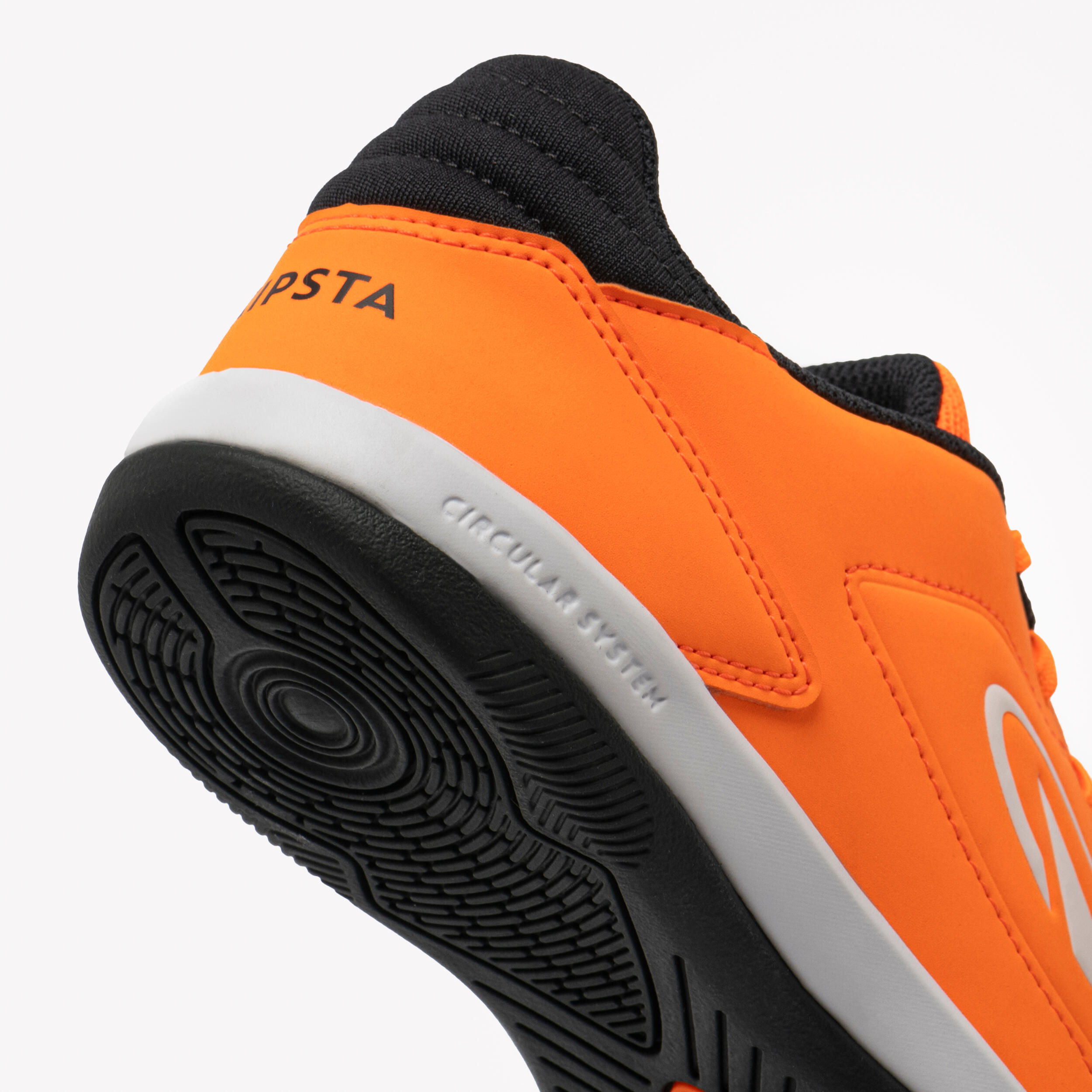 Chaussures de futsal enfant, Eskudo Club Sala orange et gris 4/12