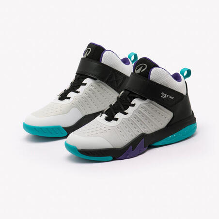 Кросівки дитячі SS500 High для баскетболу чорні/білі