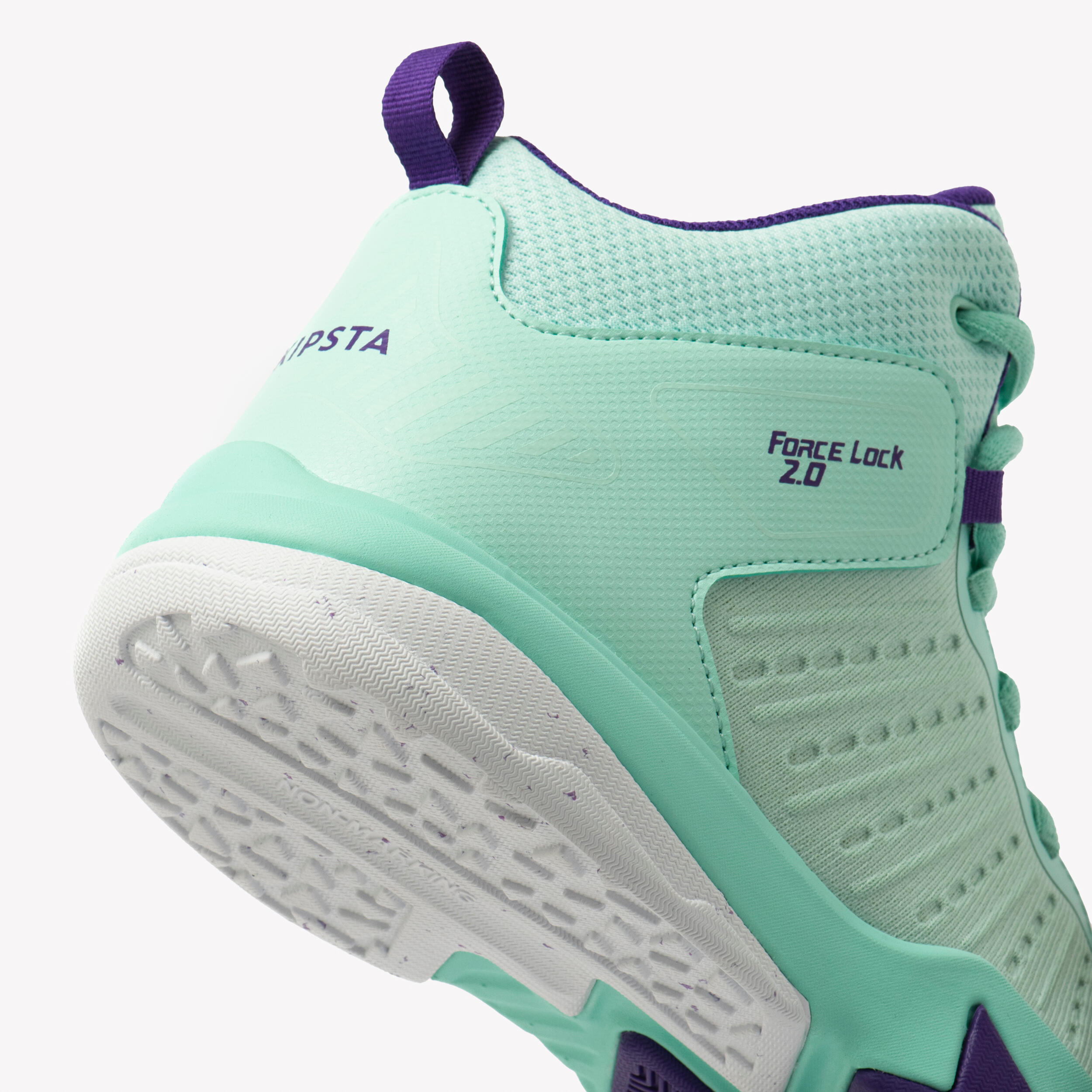 Chaussures de basketball enfant, SS 500 turquoise 3/8