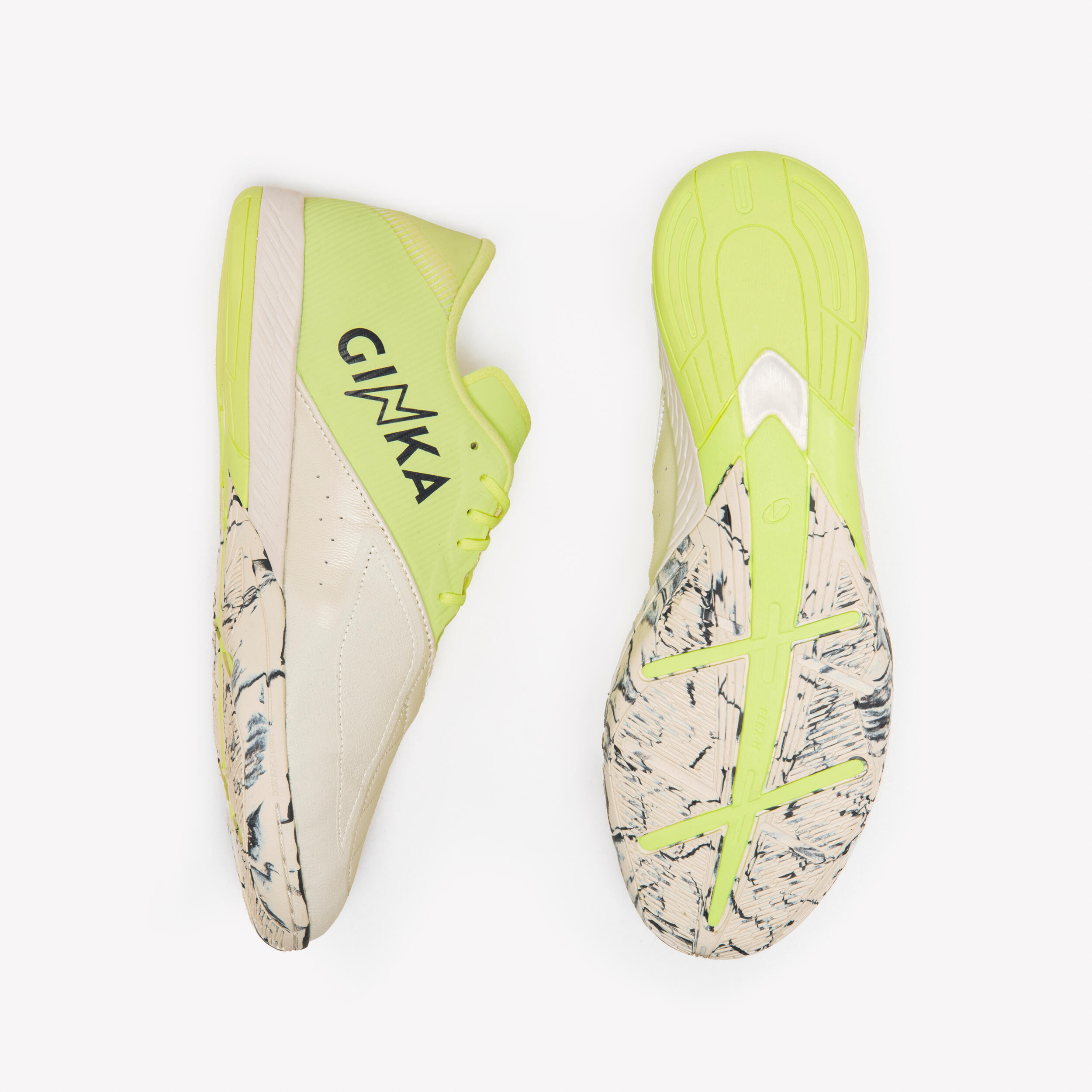 Adult Futsal Shoes Ginka Pro V2 - Neon Yellow/White | Decathlon