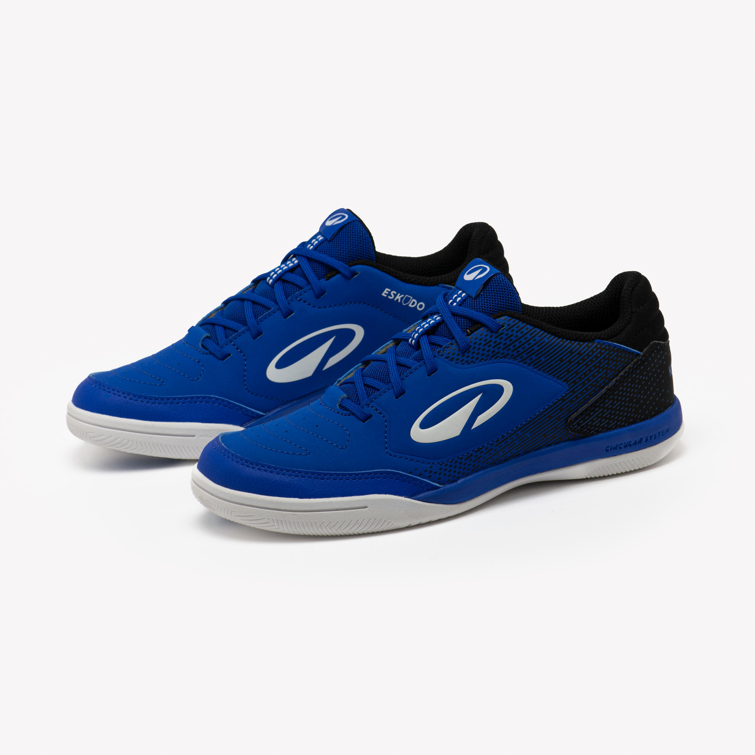 Chaussures de futsal enfant, Eskudo Club Sala bleu et noir 2/8