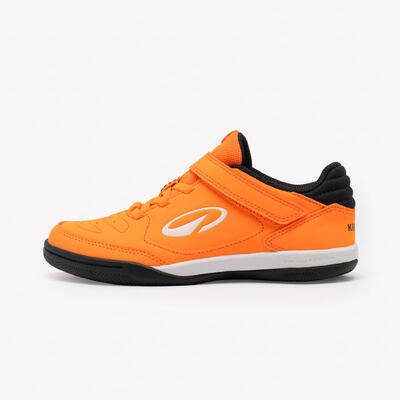Zaalvoetbalschoenen eskudo club sala easy kinderen oranje/grijs