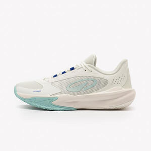 Zapatillas de baloncesto bajas y adherentes hombre / mujer, FAST 500 blanco
