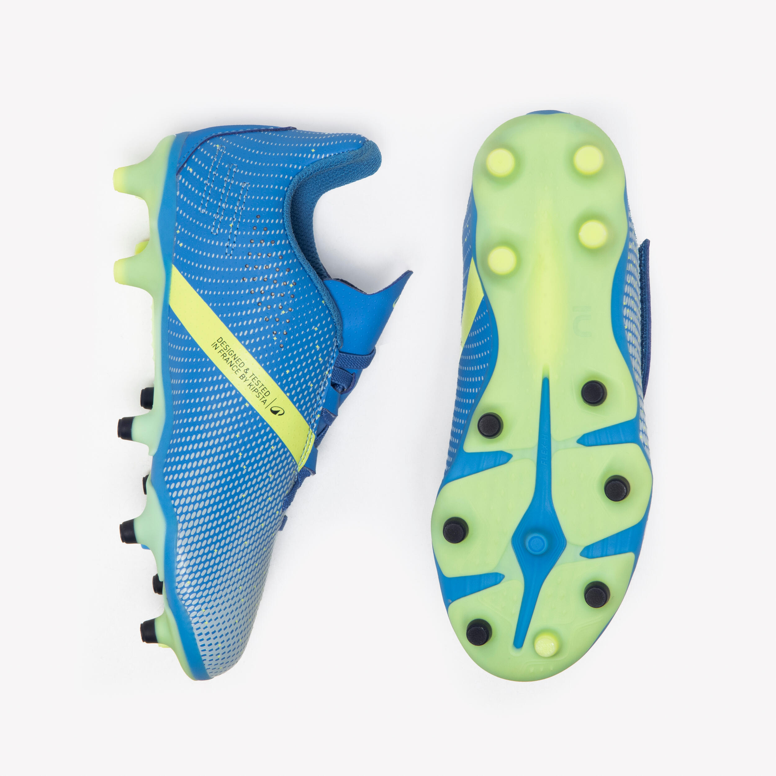 Chaussures de soccer à bande autoagrippante enfant, Viralto I Easy FG 8/10