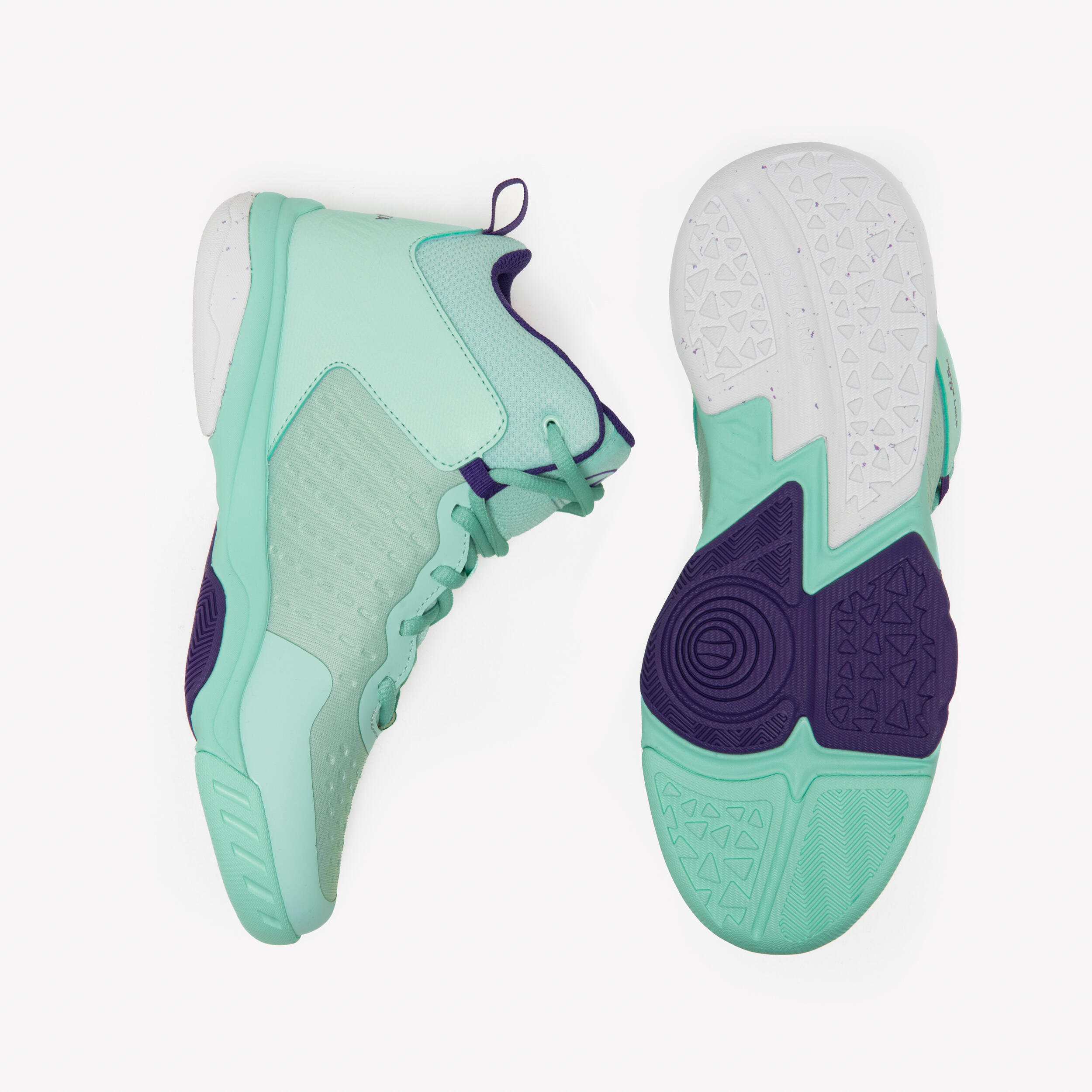 Chaussures de basketball enfant, SS 500 turquoise 6/8