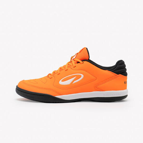 Chaussures de futsal enfant, Eskudo Club Sala orange et gris