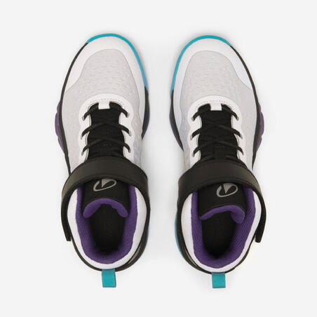 Кросівки дитячі SS500 High для баскетболу чорні/білі