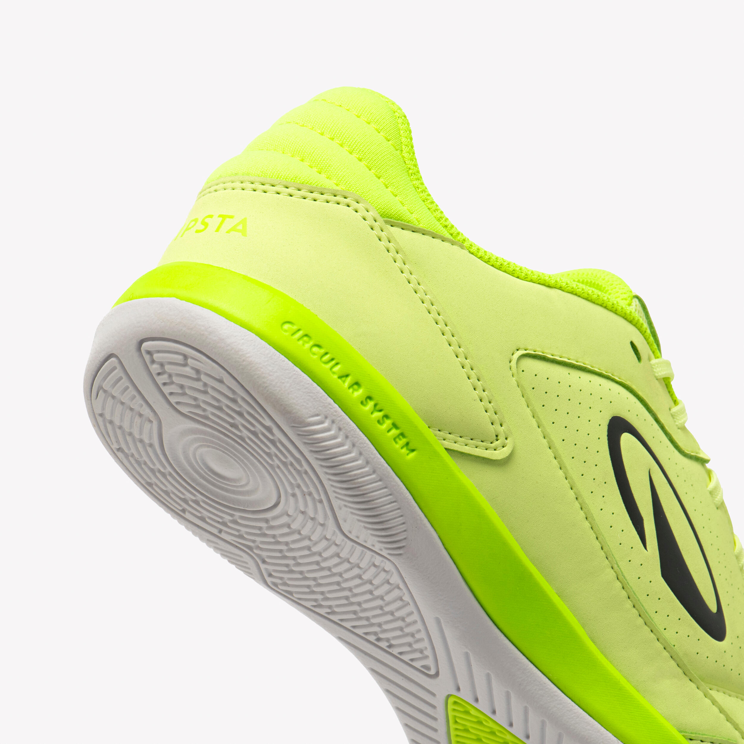 Sapatilhas de Futsal Adulto, Eskudo Club Sala Amarelo e Amarelo Fluo 3/8
