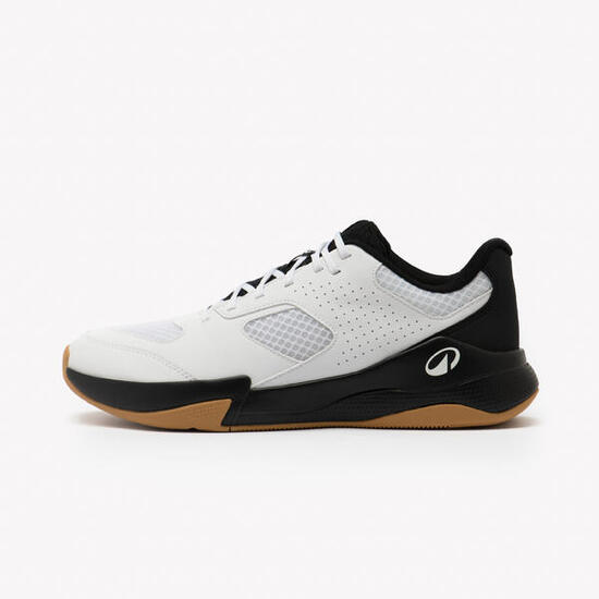 Chaussures de handball adulte, HB100 noir blanc