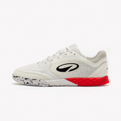 Zaalvoetbalschoenen eskudo pro v2 neon rood geel wit