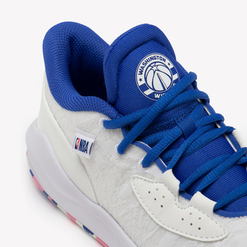Încălțăminte de baschet NBA Washington wizards FAST 900 LOW Alb Copii