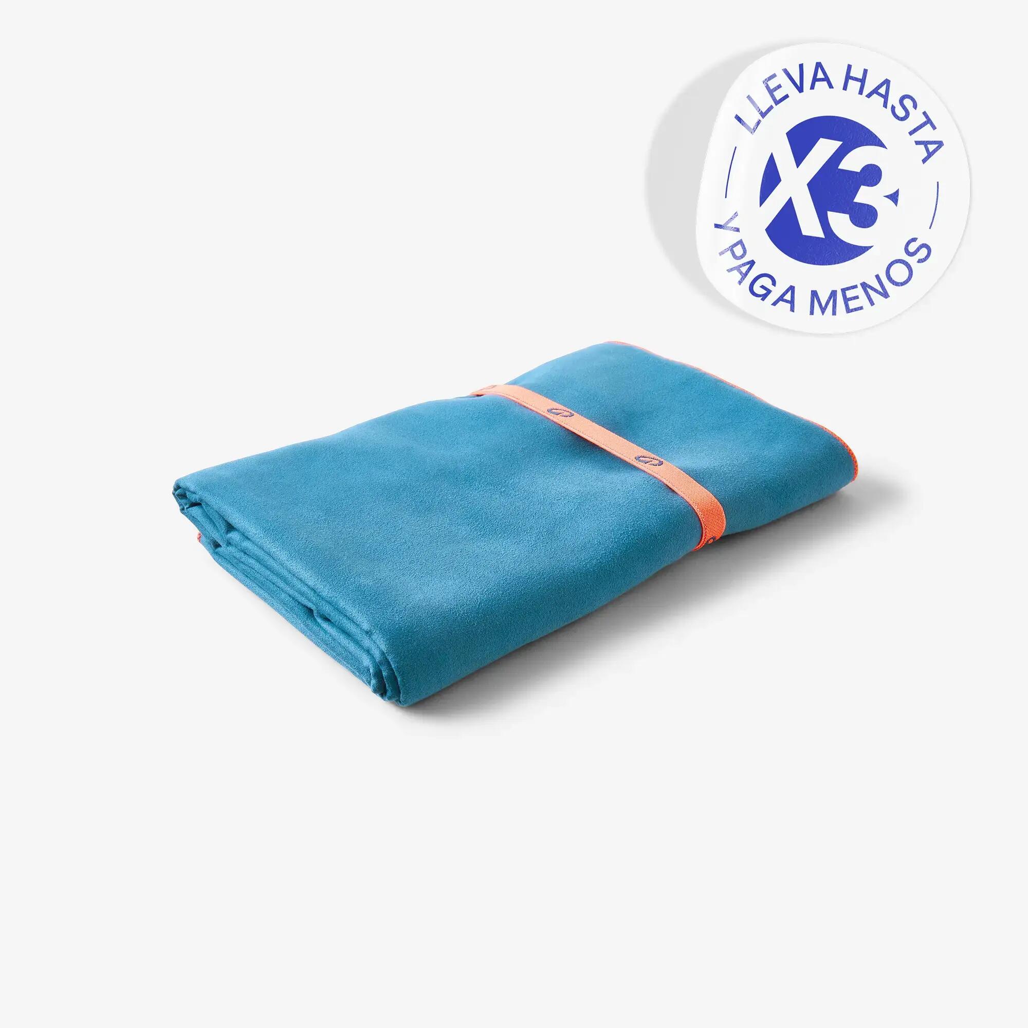 Toalla microfibra azul talla XL 110 x 175cm 2/9