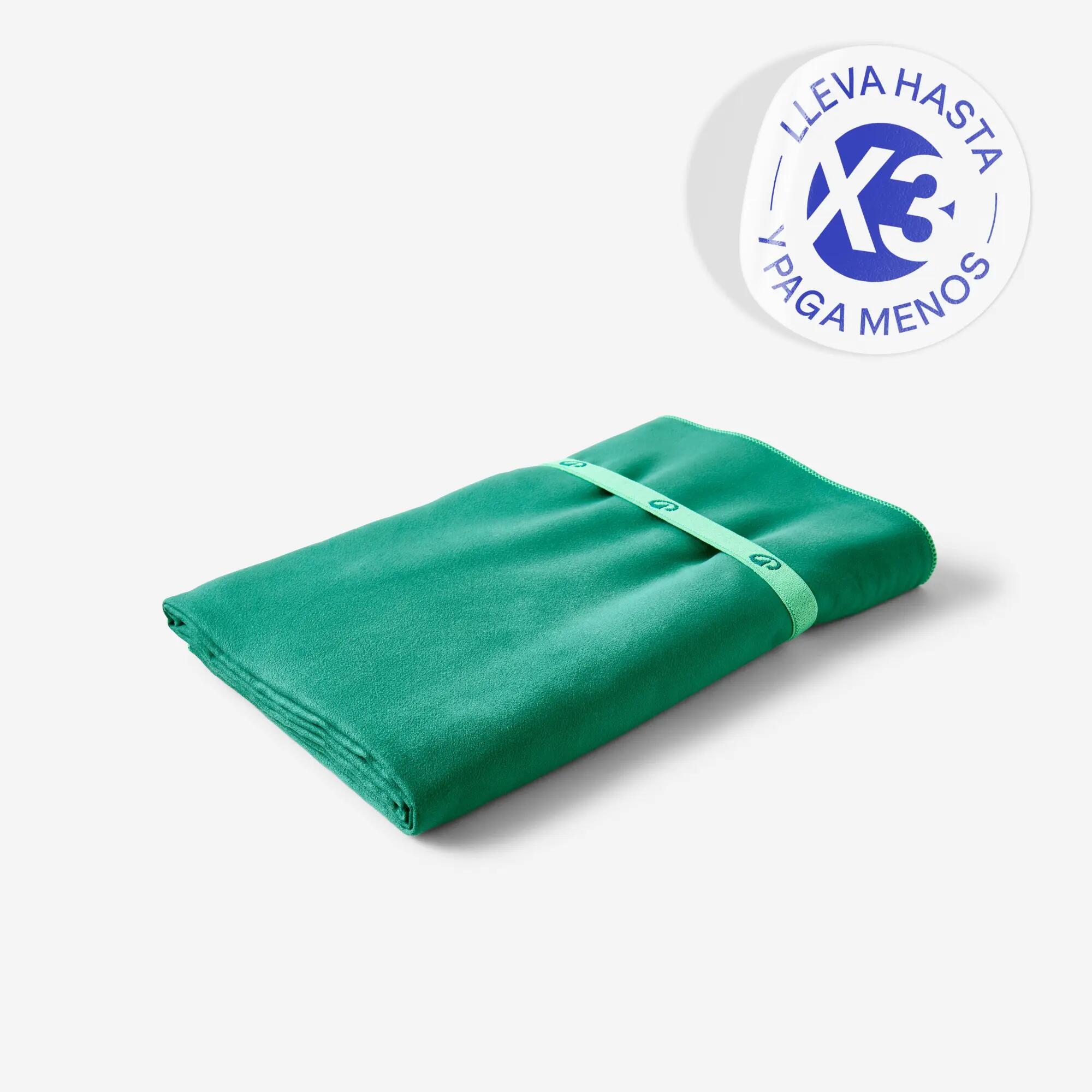 Toalla de natación de microfibra XG de 110 x 175 cm verde abeto 6/16