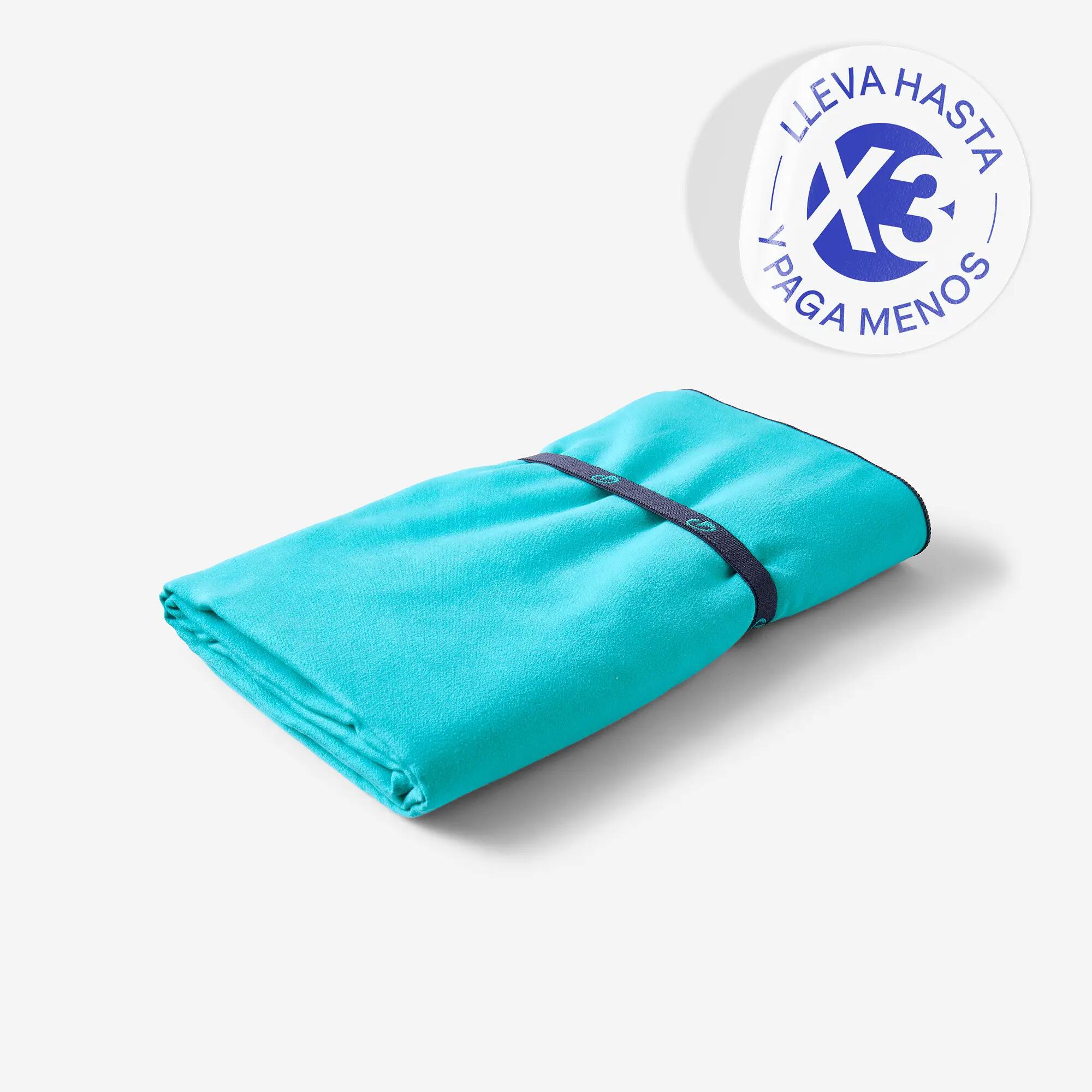 Toalla microfibra azul celeste talla XL 110 x 175cm 2/5