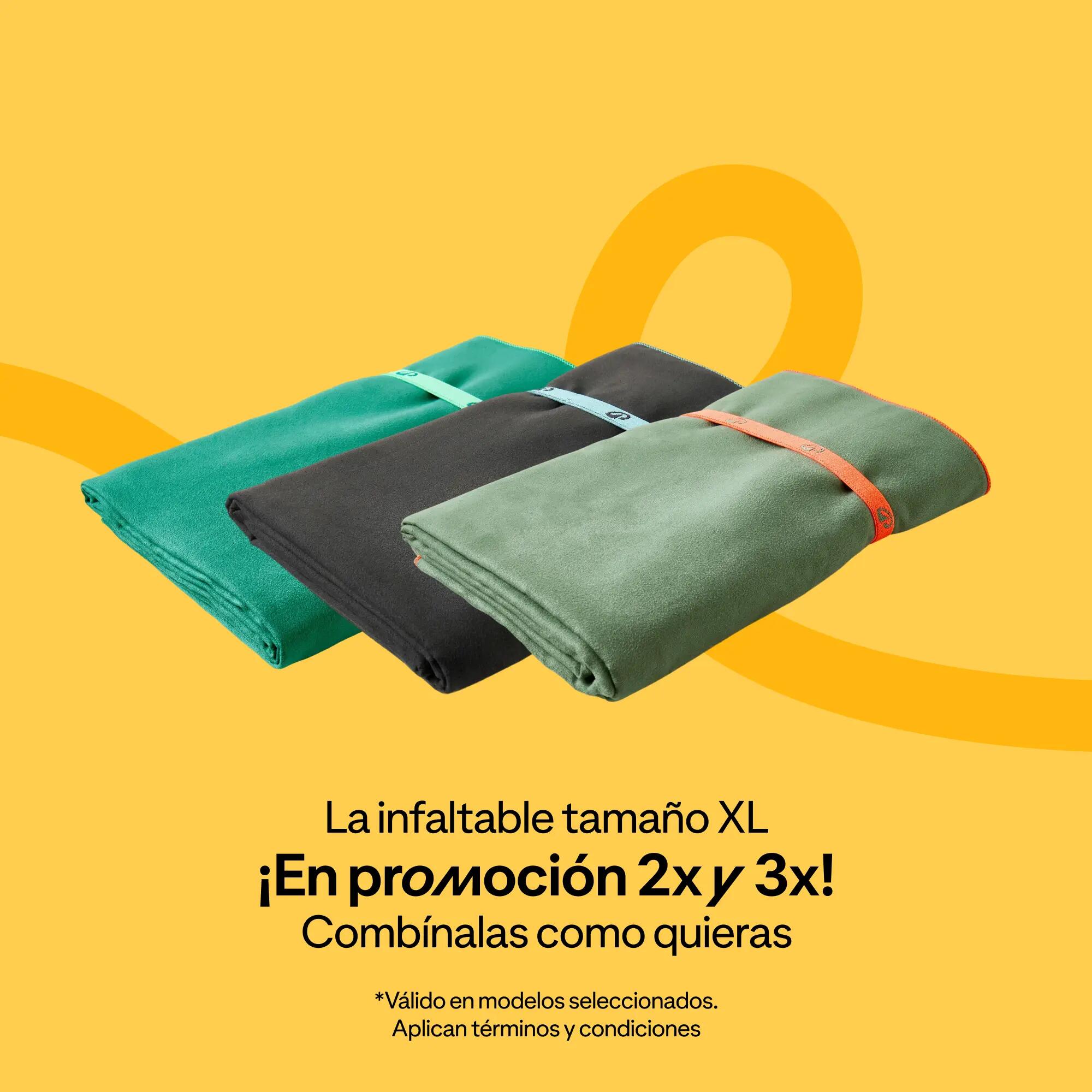 Toalla de natación de microfibra ultracompacta talla XG de 110 x 175 cm negra 9/12