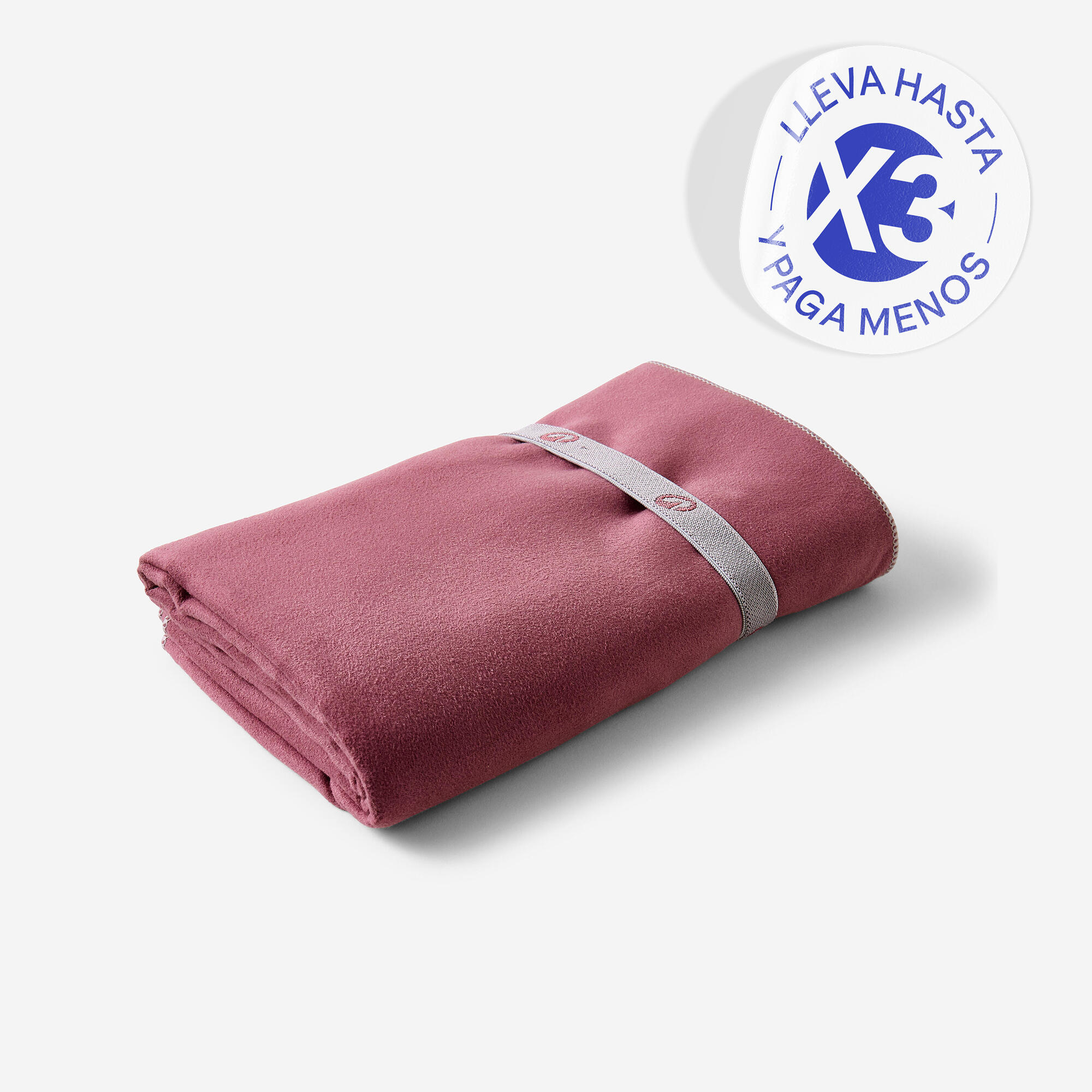 Toalla microfibra morado grisáceo talla L 80 X 130 CM 2/4
