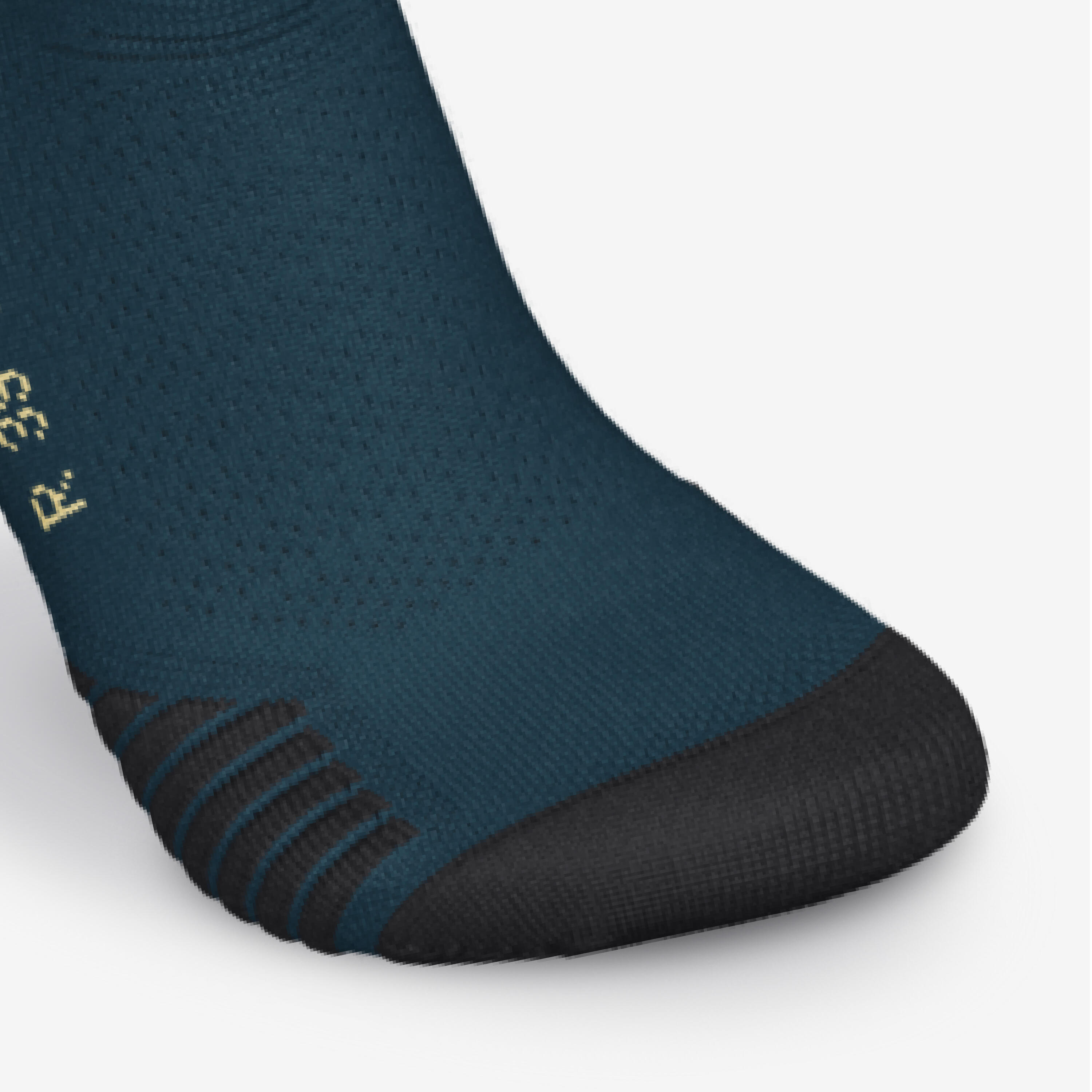 Lot de 2 paires de chaussettes de running run500 epaisses mi-mollet turquoise 4/6