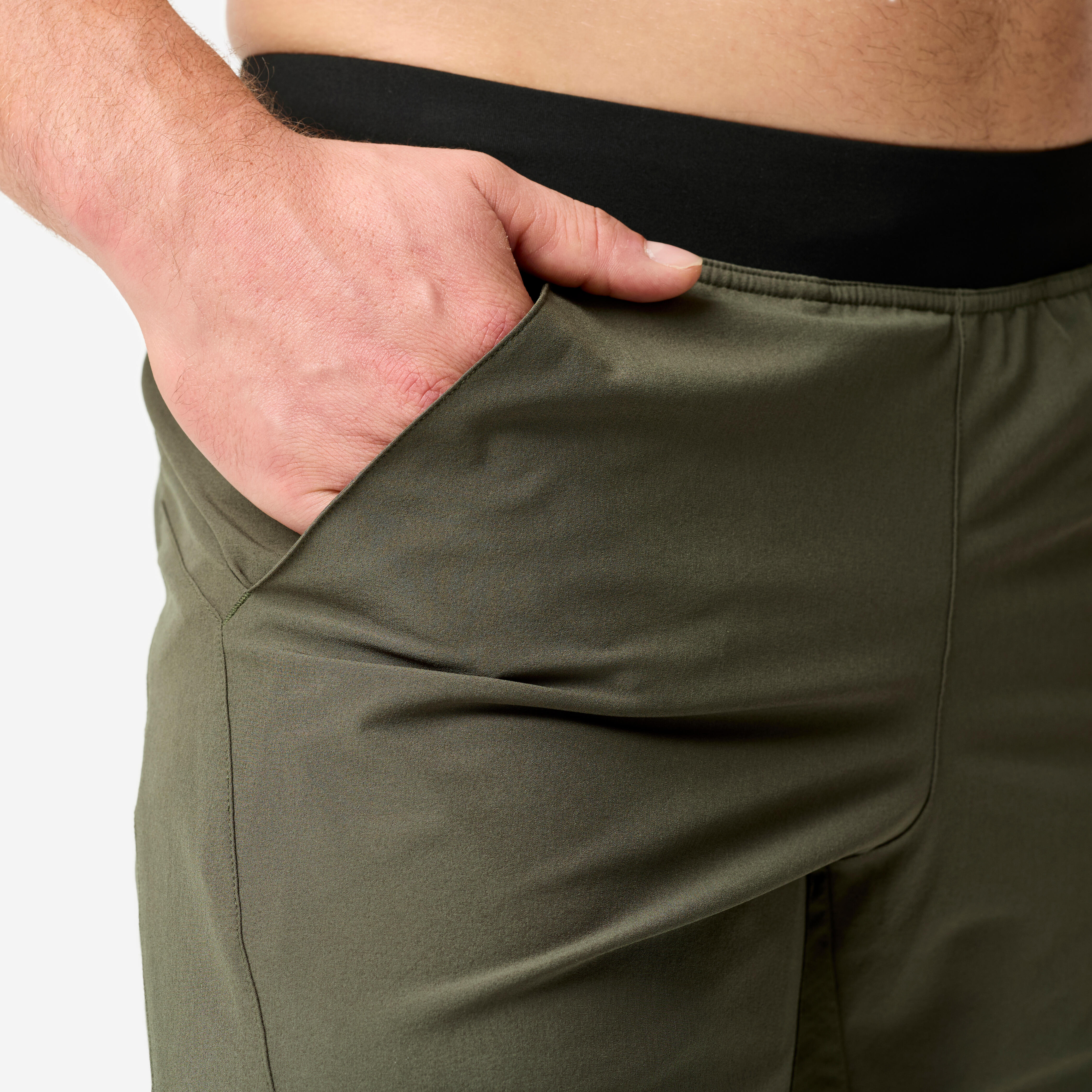 Men’s 2-in-1 Breathable Fitness Shorts with Zipped Pocket, 500 - DOMYOS