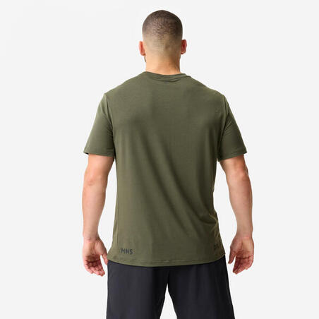 Футболка спортивна чоловіча еластична хакі