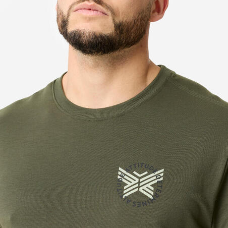 Футболка спортивна чоловіча еластична хакі