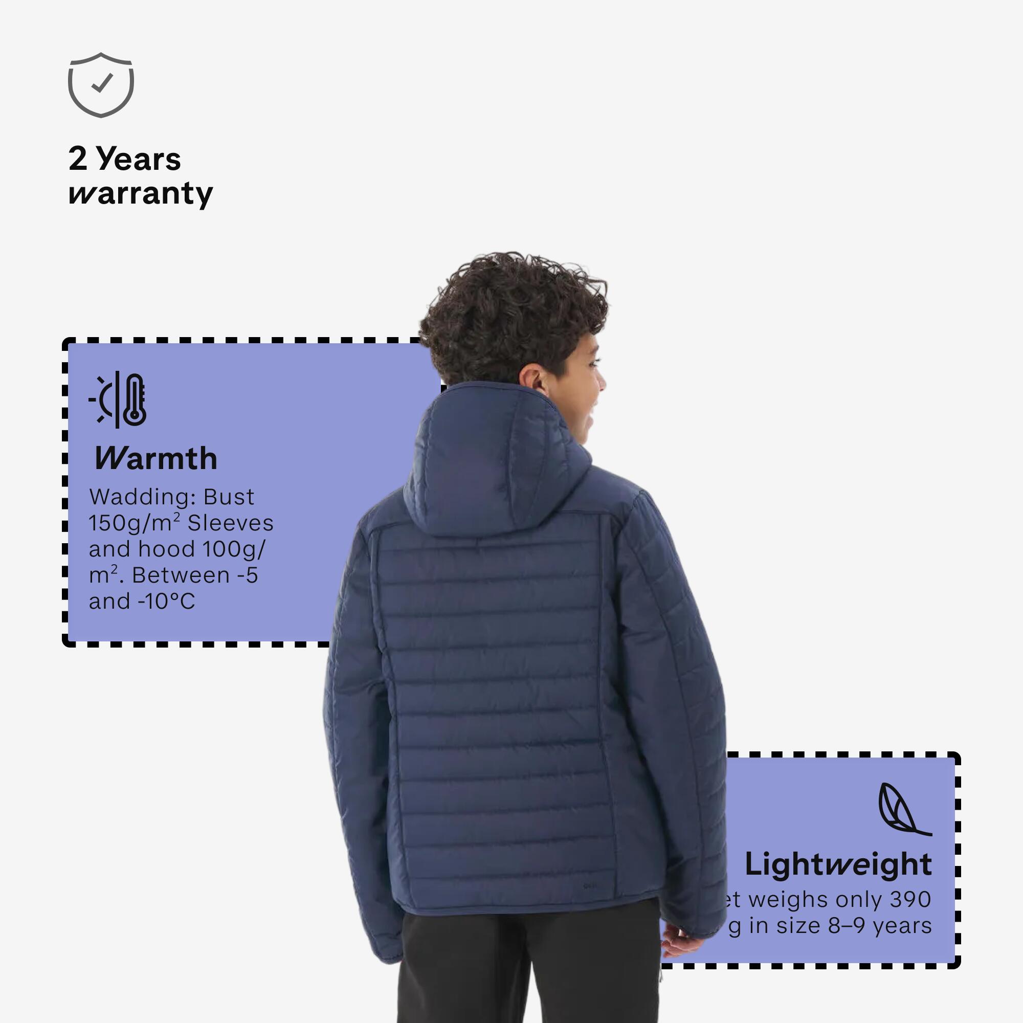 MH100 kids lightweight padded jacket - 7–15 years - Blue