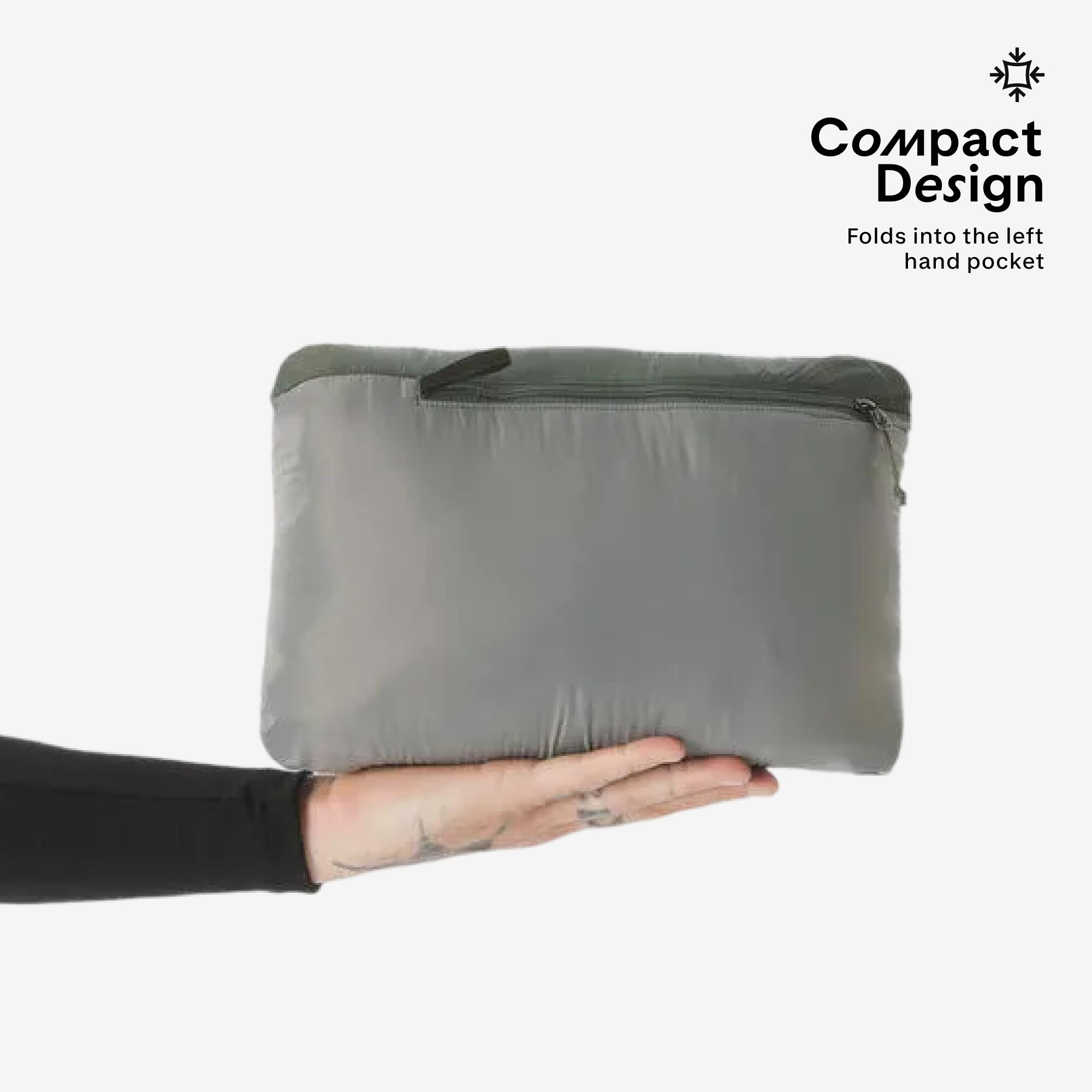 Men’s synthetic trekking padded jacket with hood MT100 -5°C - Green