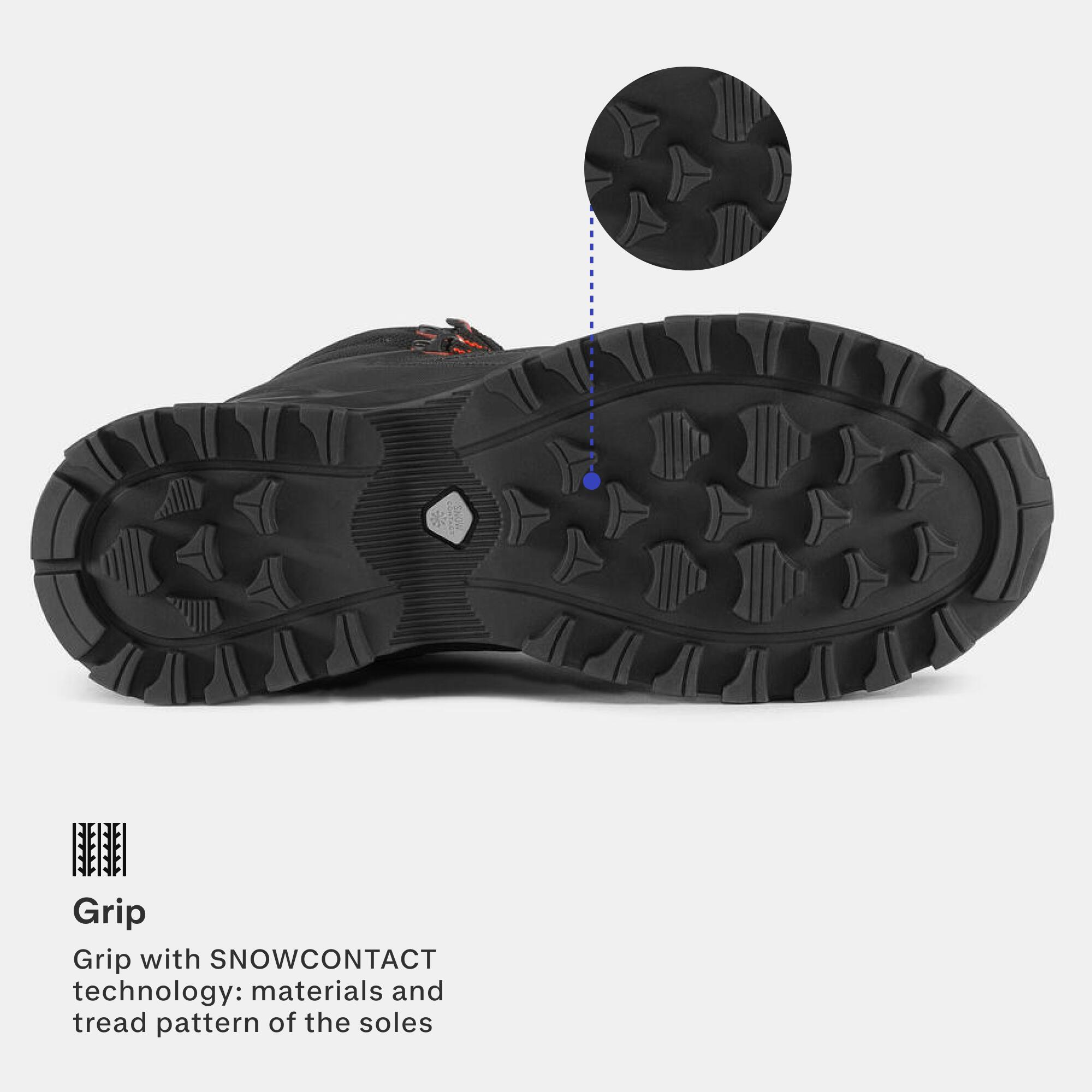 Men’s warm and waterproof hiking boots, MH500 Mid - Black