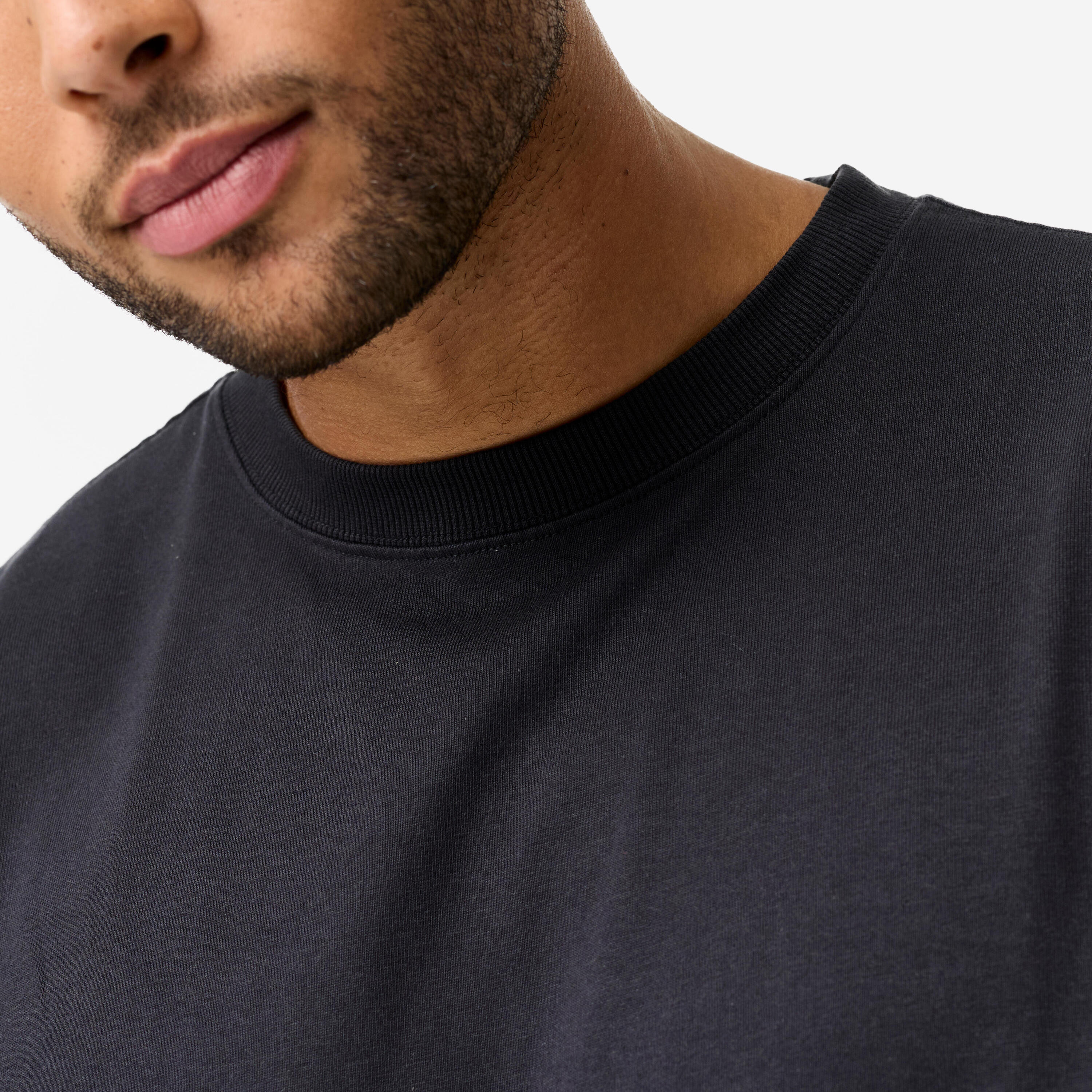 T-Shirt de Musculação Oversize Homem Preto 5/12