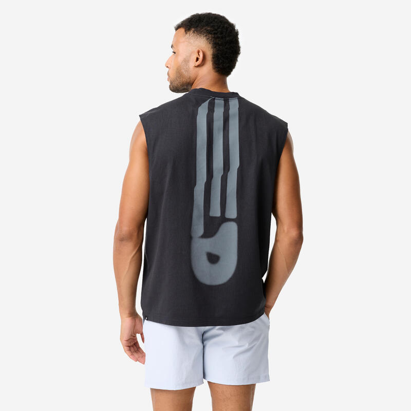 Maiou de bodybuilding oversize Negru Bărbați