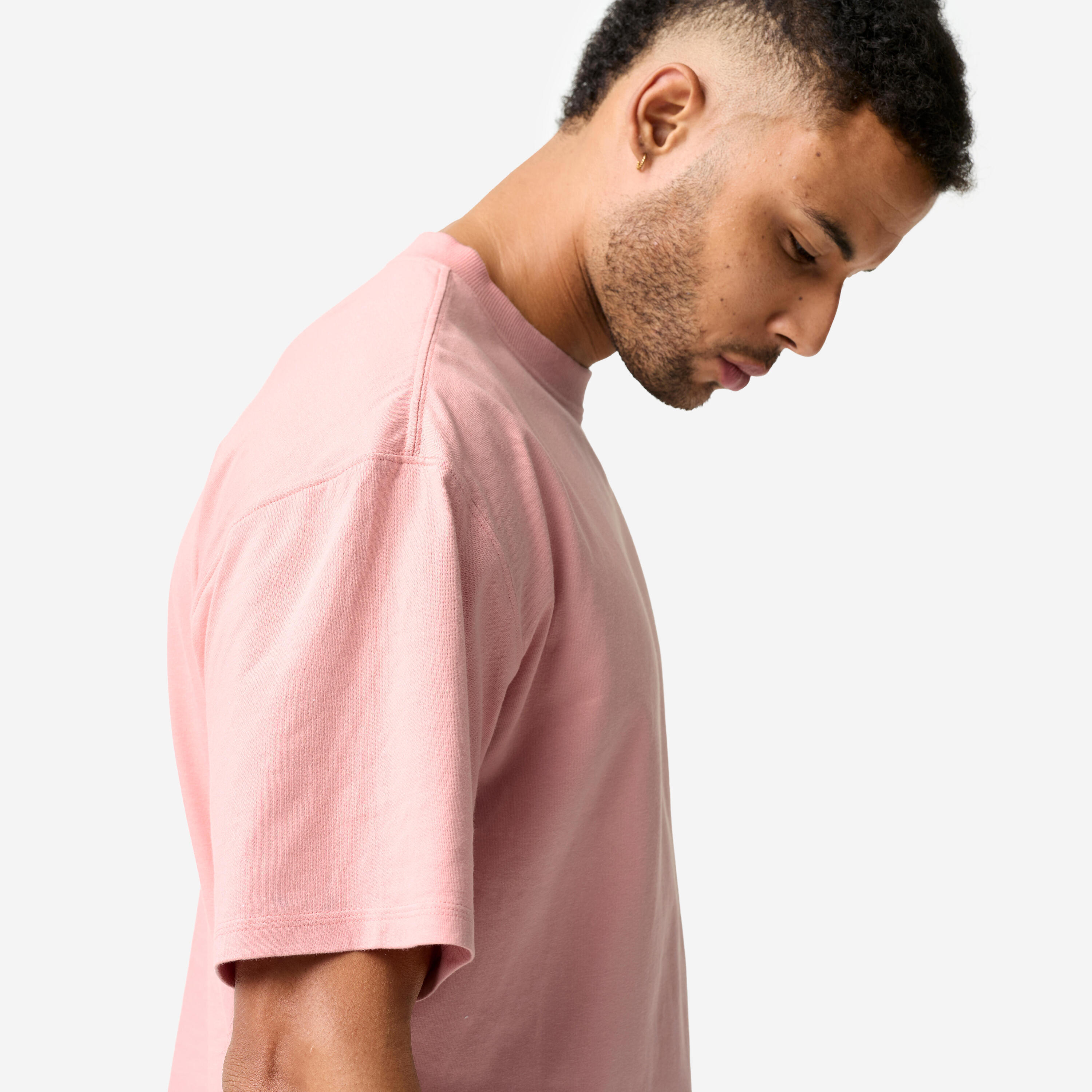 Locker sitzendes Hantel-T-Shirt für Männer Pink 6/8