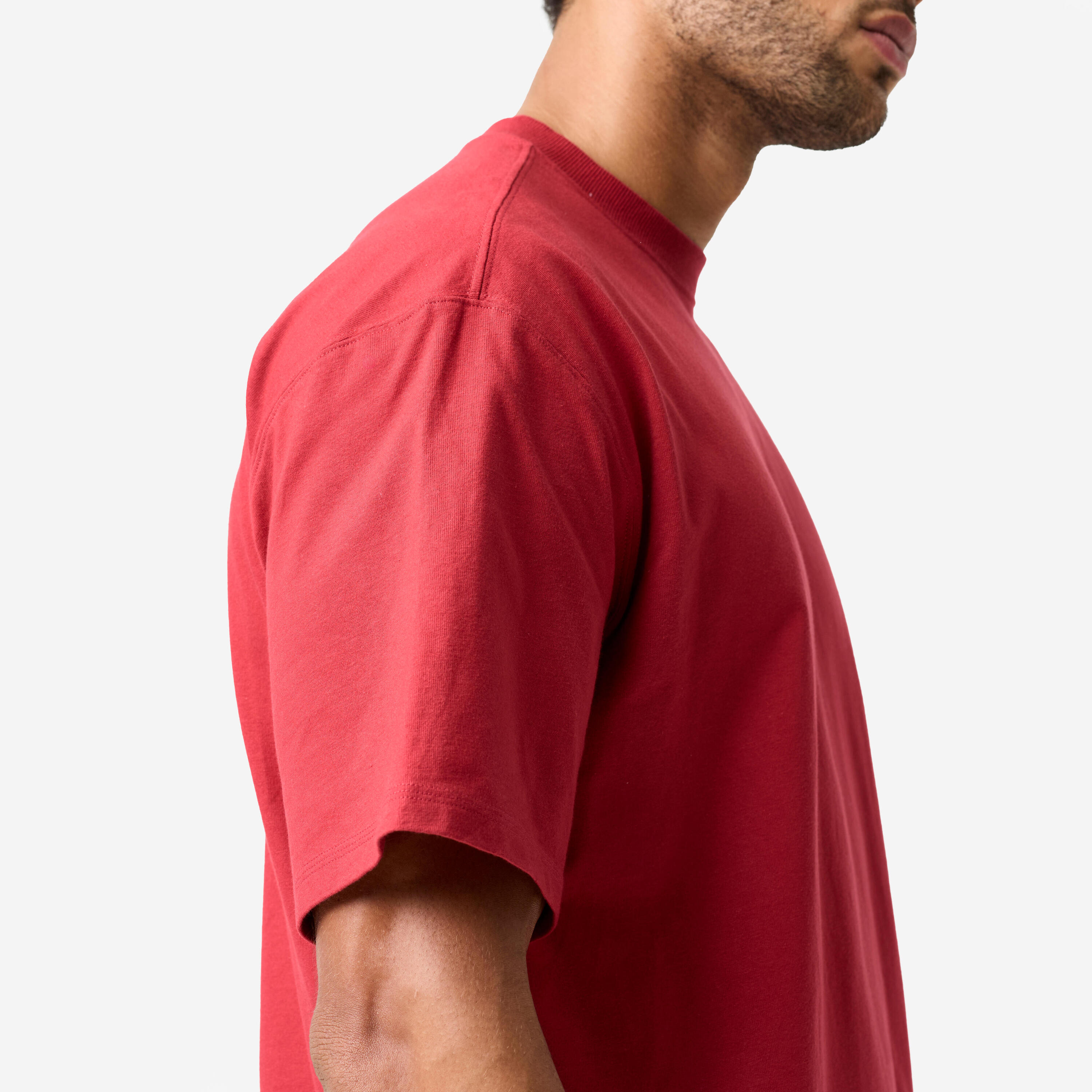 T-Shirt de Musculação Oversize Homem Vermelho 6/11