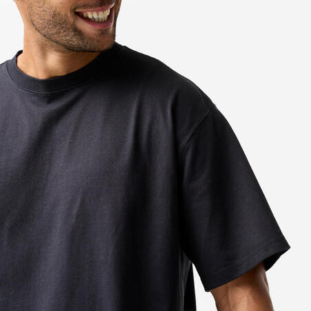 Футболка чоловіча для силових тренувань чорна