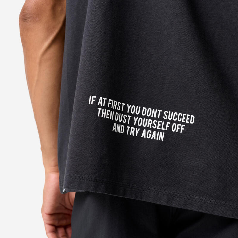 Tricou larg pentru bodybuilding Negru Bărbați