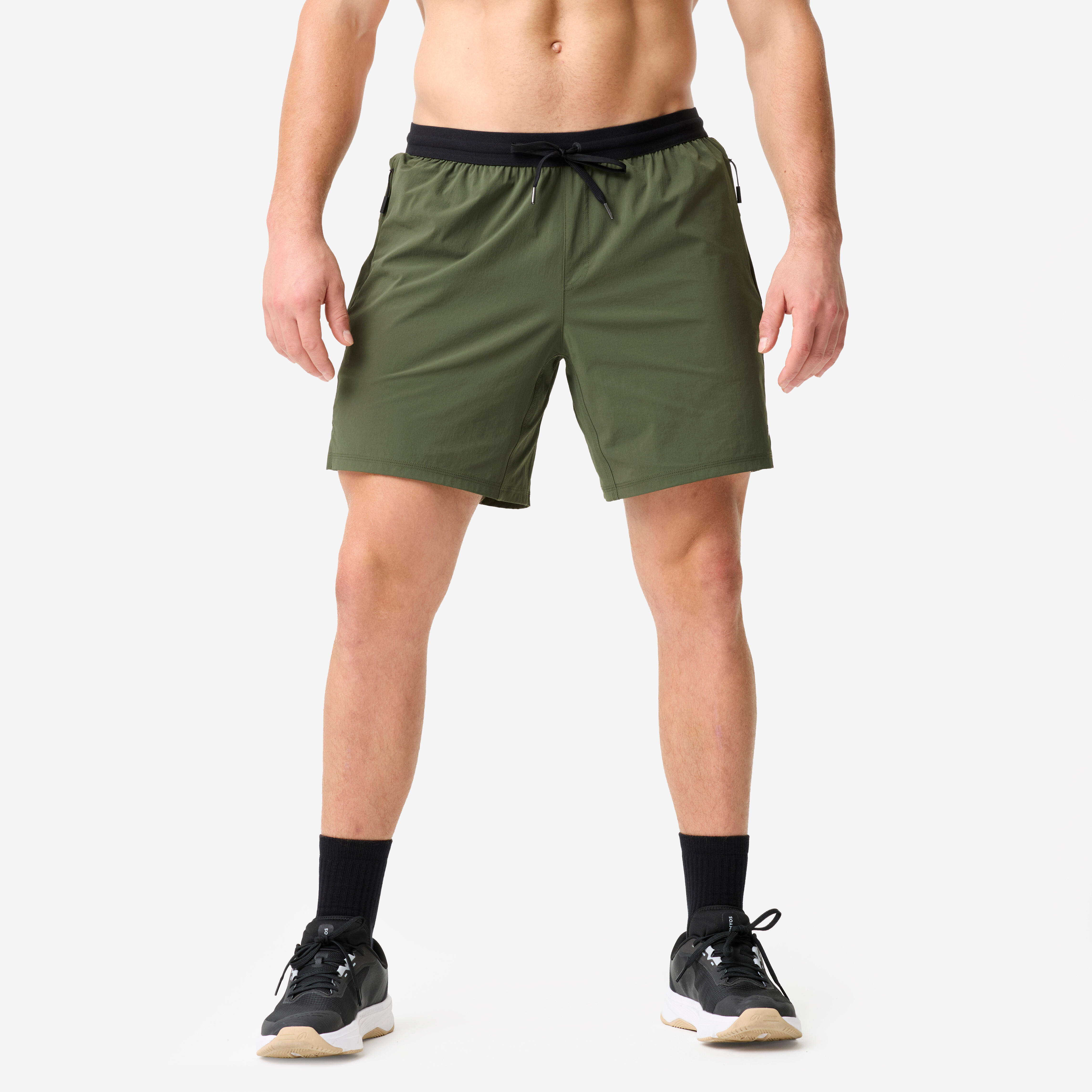 Men's Lightweight 18 cm Mid-Thigh Sport Shorts - Khaki