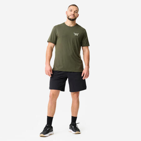 Футболка спортивна чоловіча еластична хакі