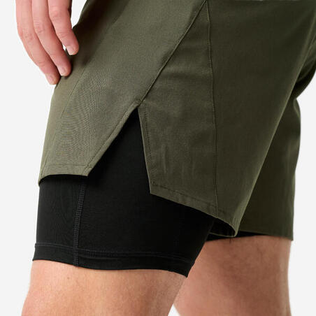 Шорти спортивні чоловічі для фітнесу 2-в-1