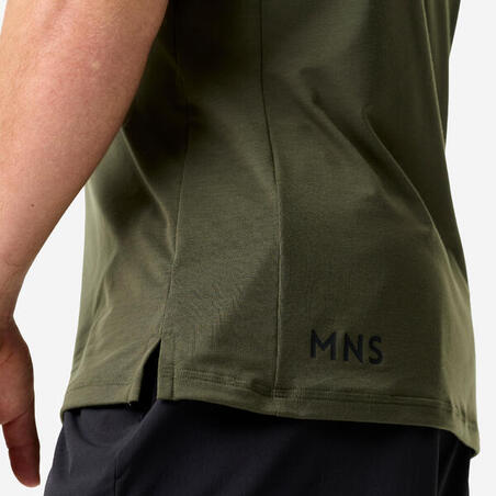 Футболка спортивна чоловіча еластична хакі