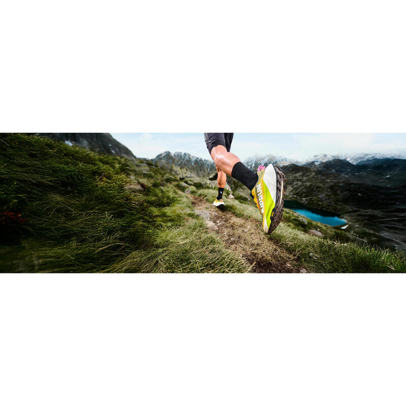 Încălțăminte de alergare trail, Kiprun Kipsummit Max galben, bărbați