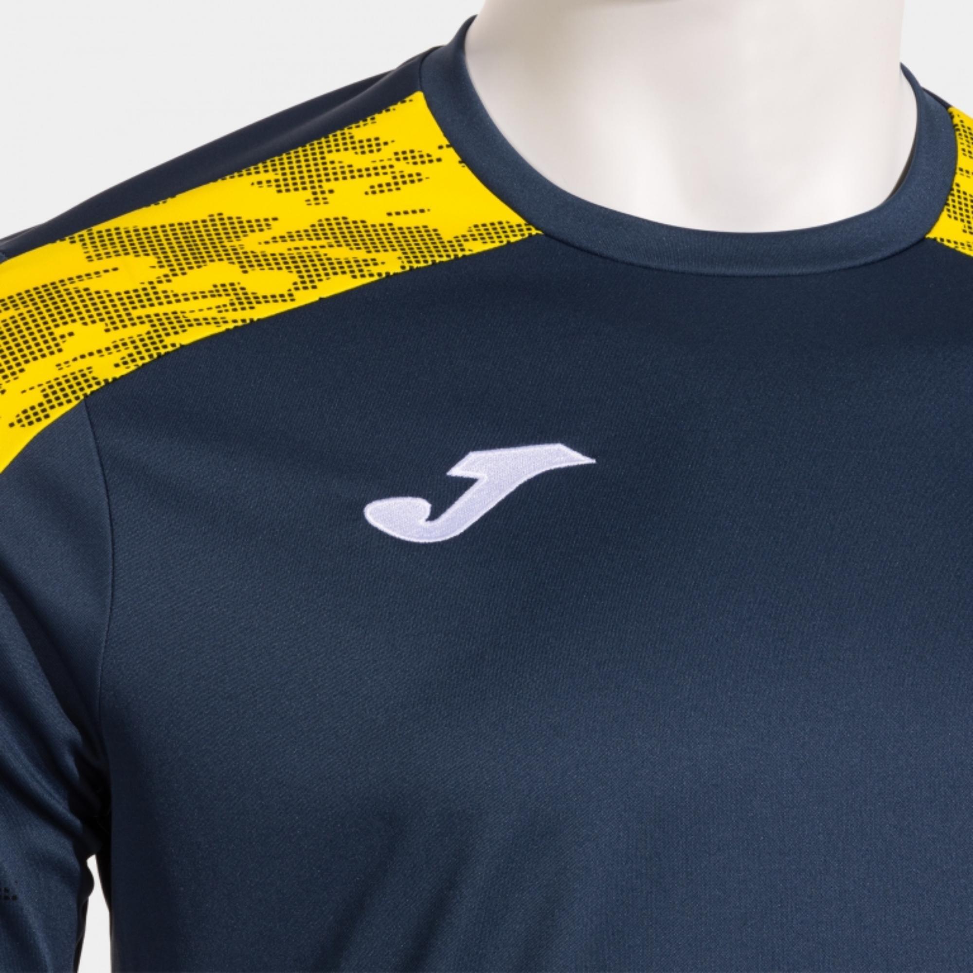 Camiseta Joma Manga Corta Championship VIII Niño Dark Navy Amarillo - CD 4/4