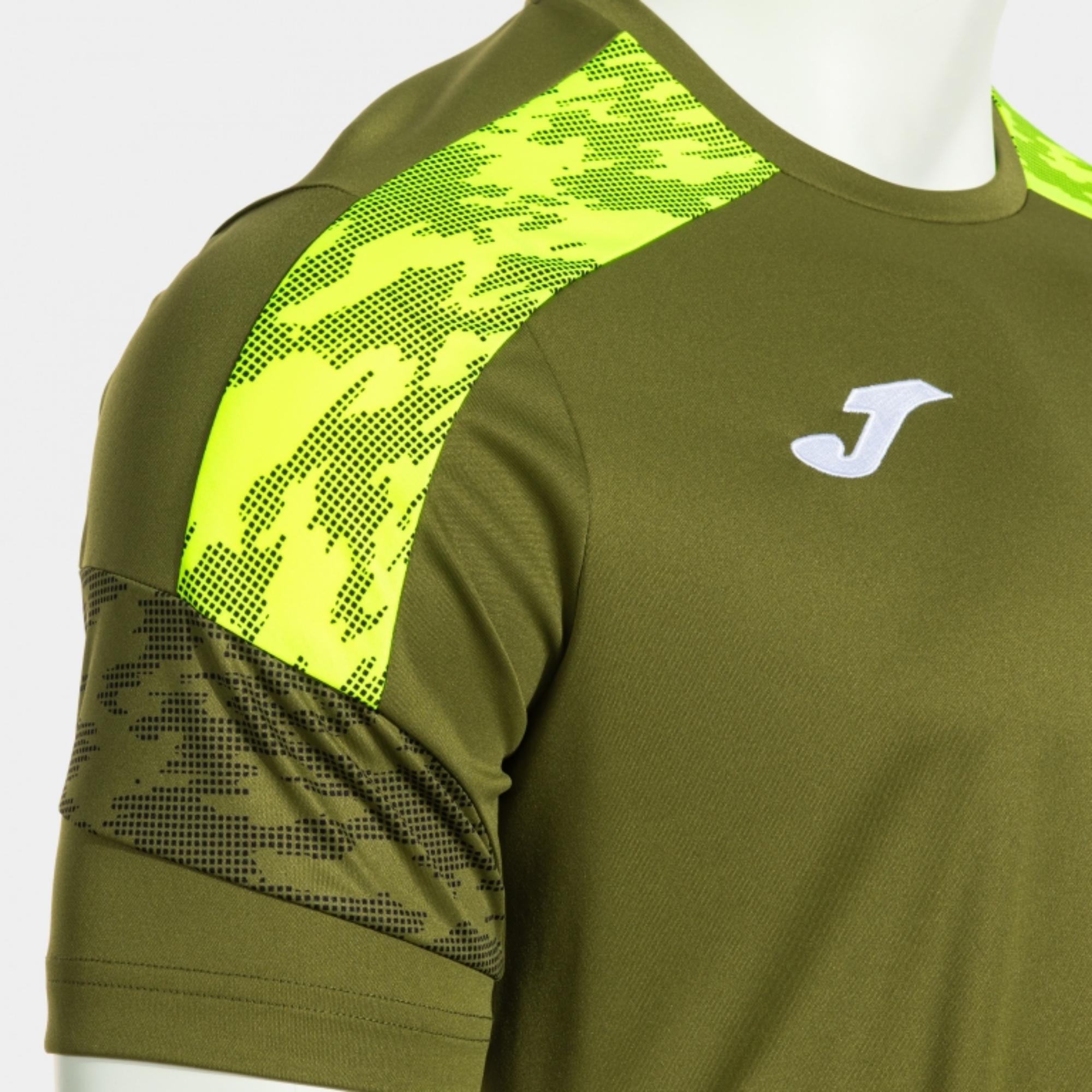 Camiseta Joma Manga Corta Championship VIII Niño Verde Amarillo Fluor - CD 3/4