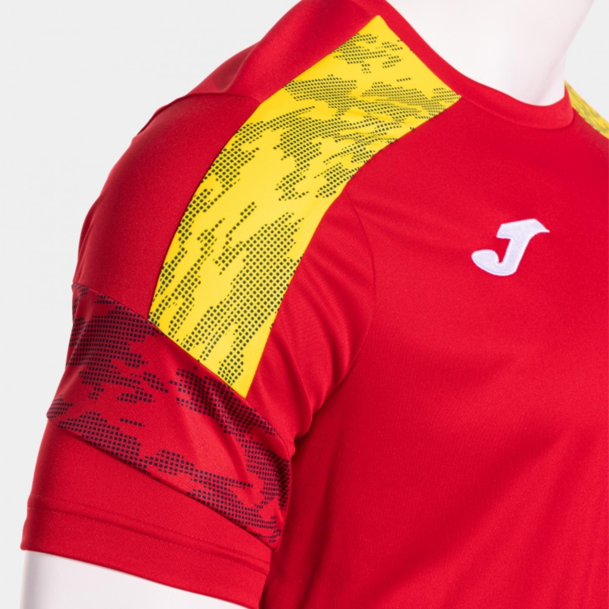 Camiseta Joma Manga Corta Championship VIII Hombre Rojo Amarillo - CD 3/4