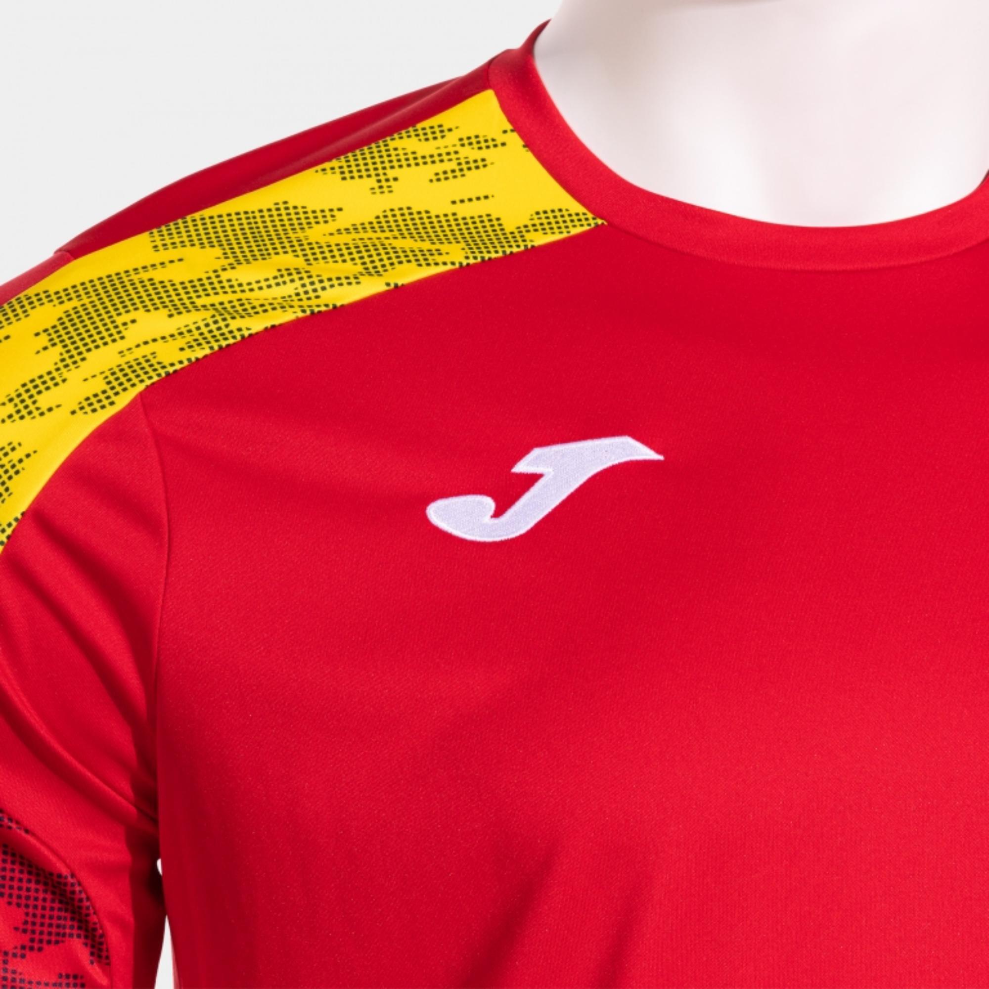 Camiseta Joma Manga Corta Championship VIII Hombre Rojo Amarillo - CD 4/4
