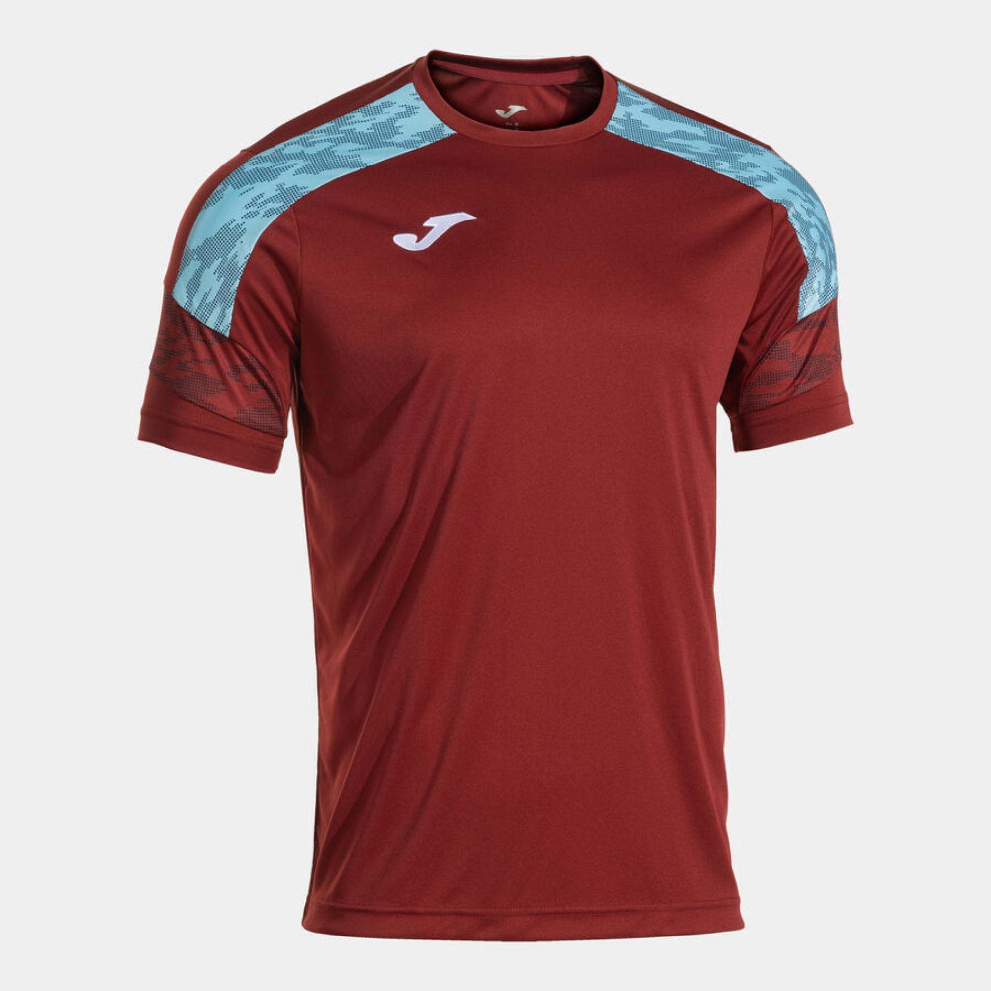 Camiseta Joma Manga Corta Championship VIII Niño Burdeos Celeste - CD 1/4