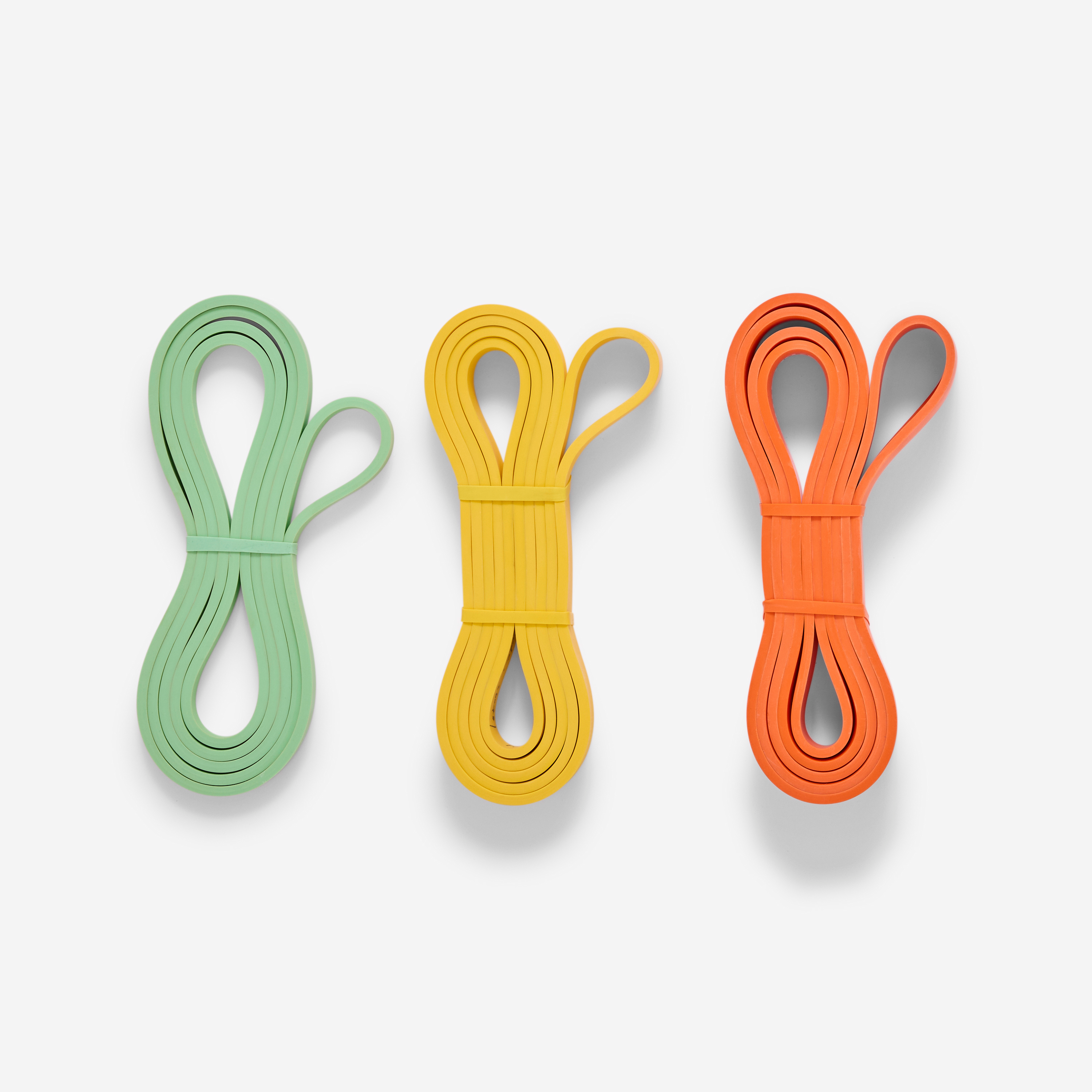 Lot de 3 élastiques de musculation 10, 20, 30 kg avec 3 mois offerts freeletics - Domyos