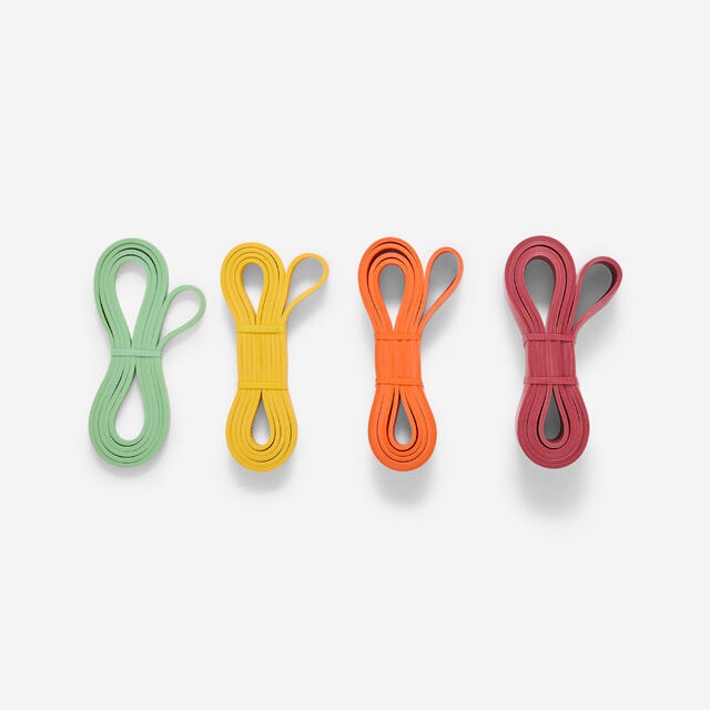 Lot de 4 bandes de résistance de musculation
