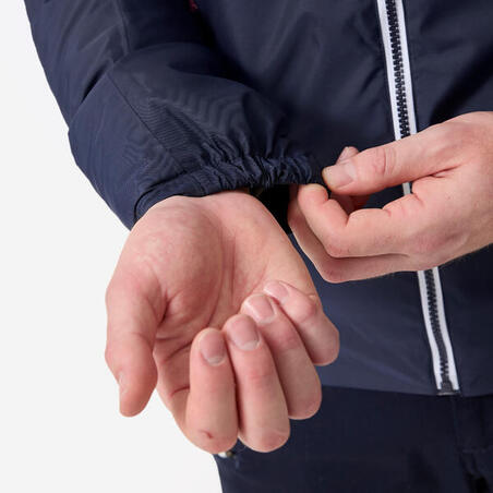 Куртка чоловіча 100 для вітрильного спорту водонепроникна біла/синя