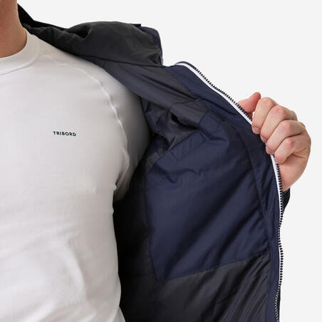 Куртка чоловіча 100 для вітрильного спорту водонепроникна біла/синя