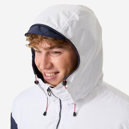 Куртка чоловіча 100 для вітрильного спорту водонепроникна біла/синя