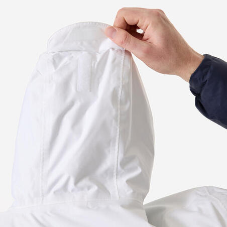 Куртка чоловіча 100 для вітрильного спорту водонепроникна біла/синя